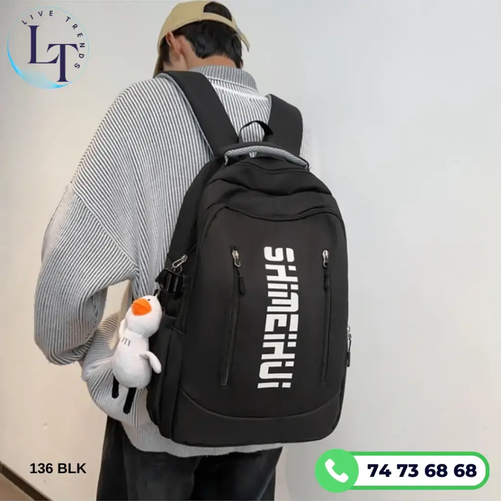 [136BLK] Back Pack 136 BLACK