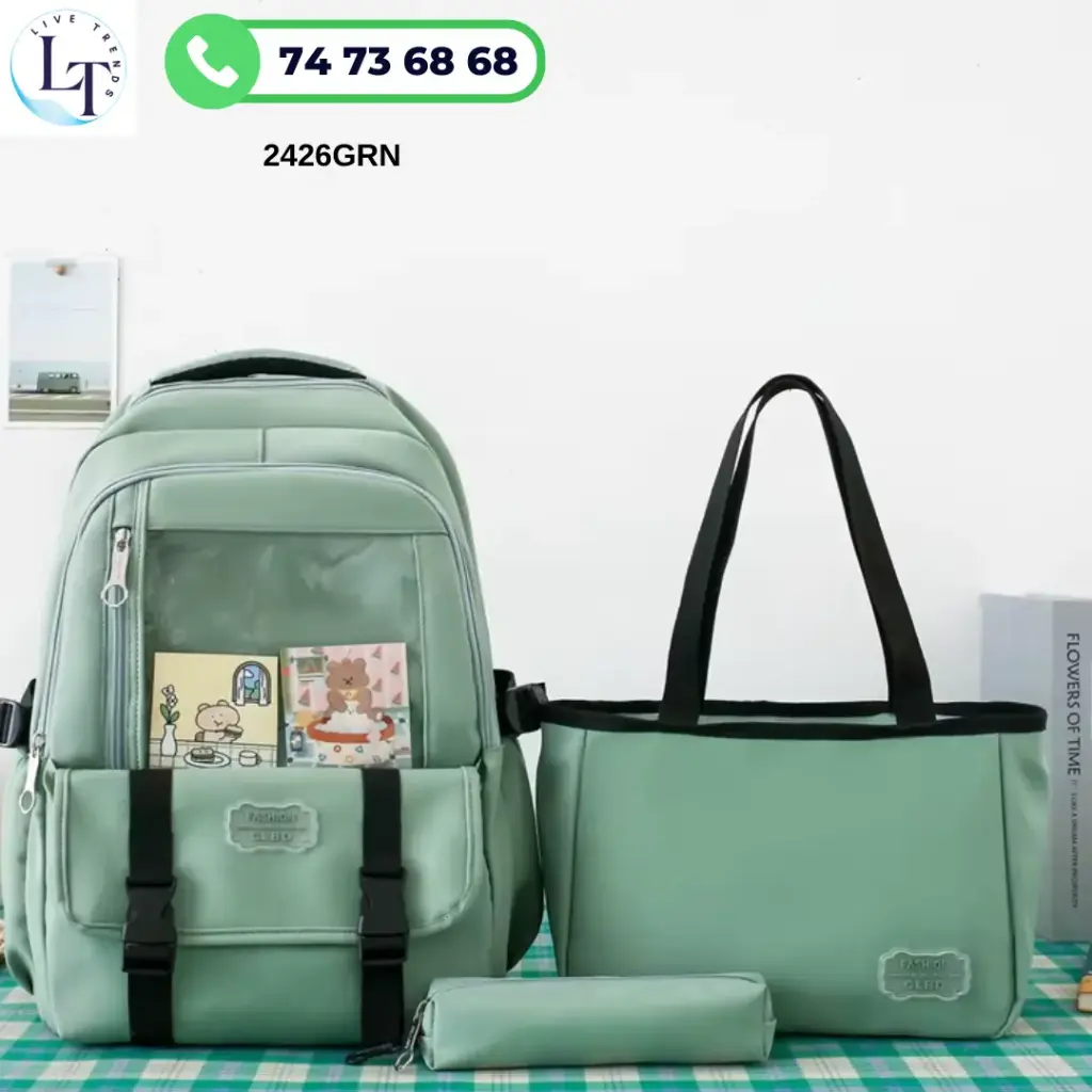 [2426GRN] Back Pack 2426 GREEN