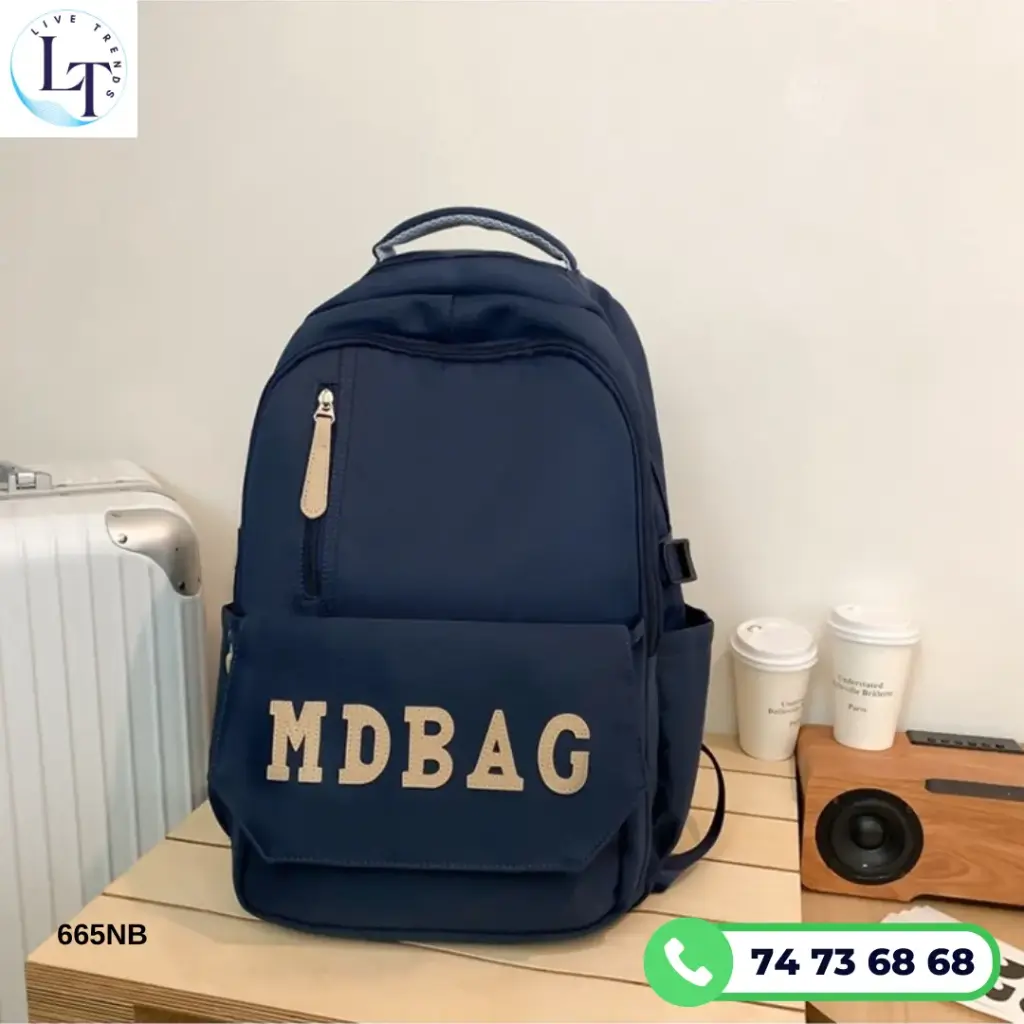 [665NB] Back Pack 665 NAVY BLUE